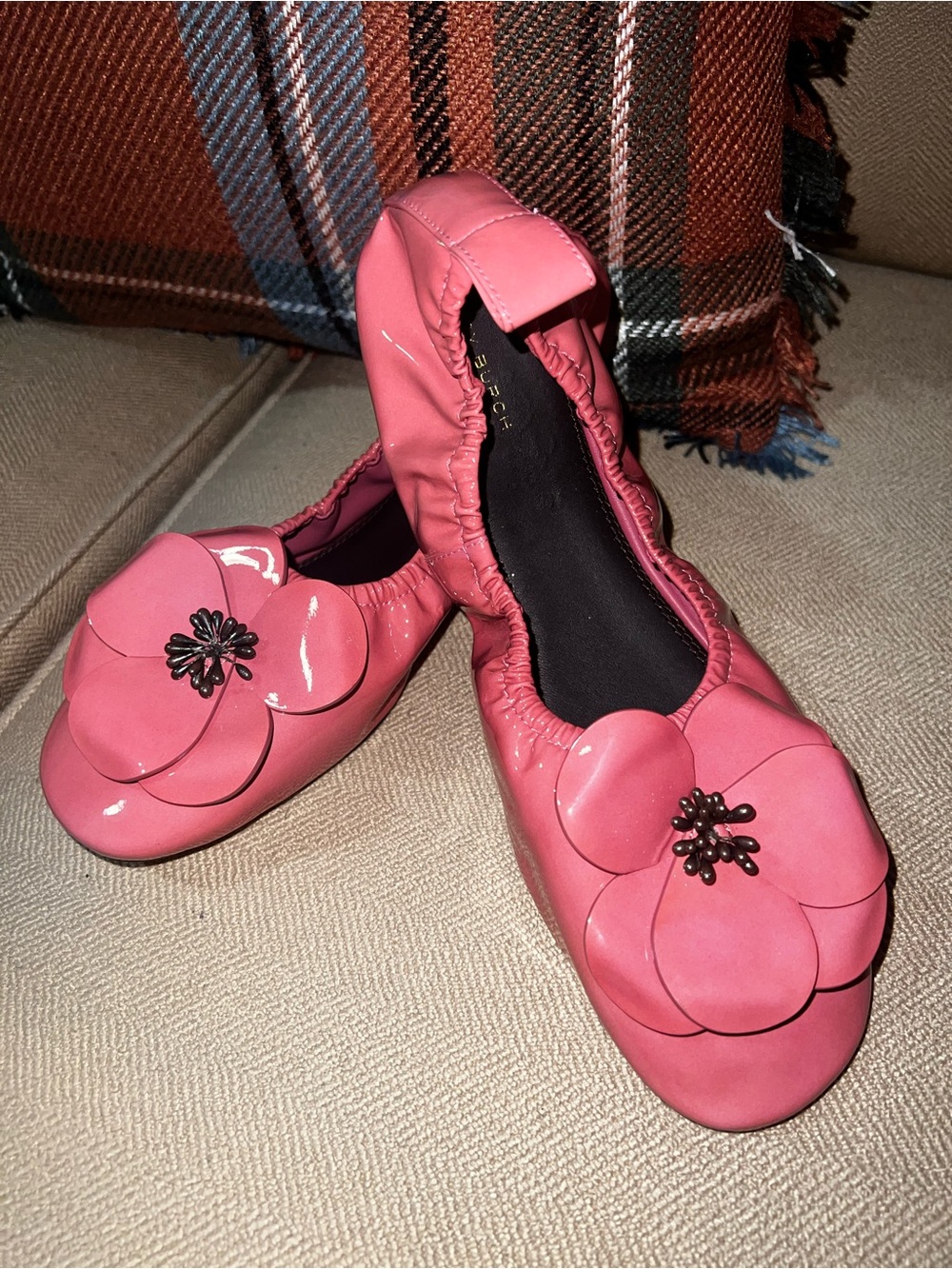NWOB  Tory Burch Pansy Pink Floral Ballet Flats